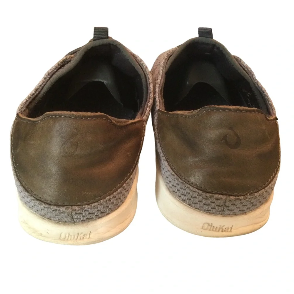 OluKai Alapa Li Men’s Gray Mesh Slip On Sneaker